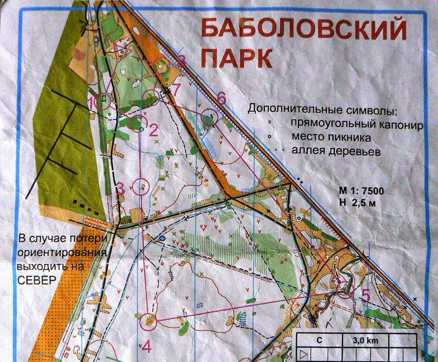 План Баболовского парка в Пушкине